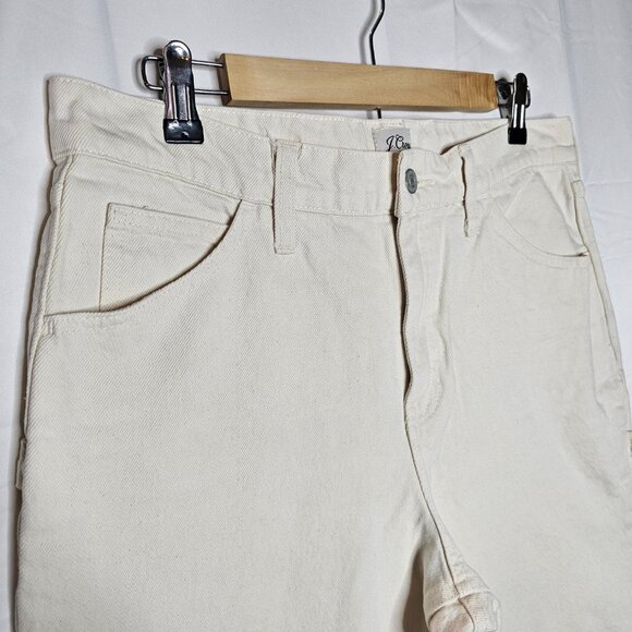 J.Crew High Rise 90s Classic Straight Carpenter Jean Cotton Organic Natural 29 - Picture 5 of 15